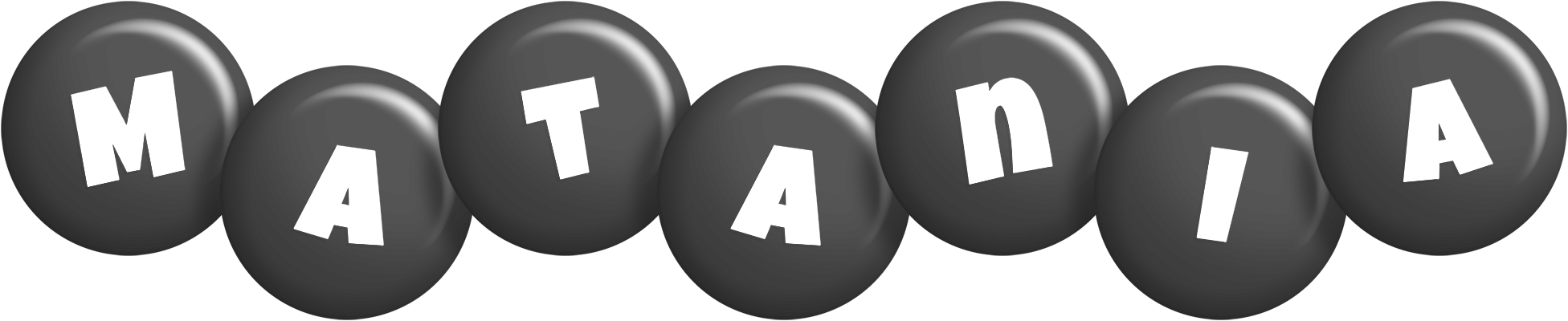 Matania candy-black logo