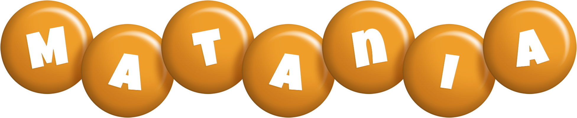 Matania candy-orange logo