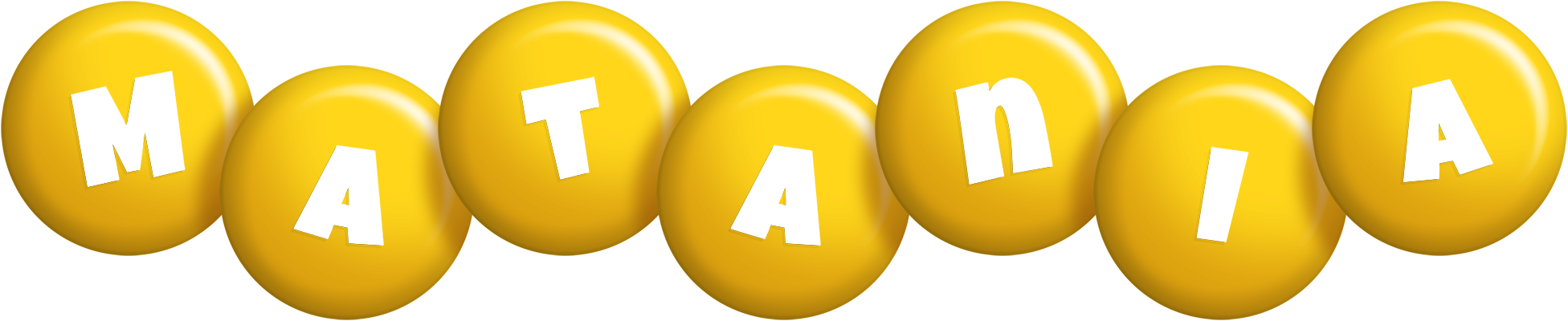 Matania candy-yellow logo