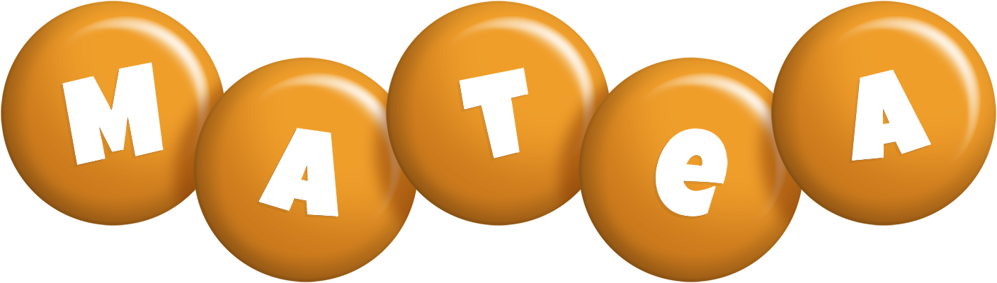 Matea candy-orange logo