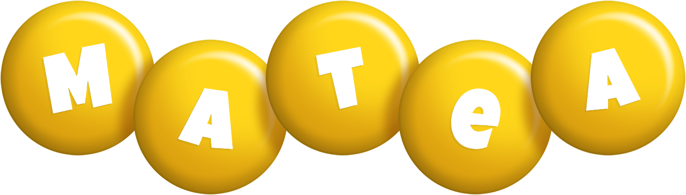 Matea candy-yellow logo