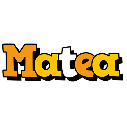 Matea cartoon logo