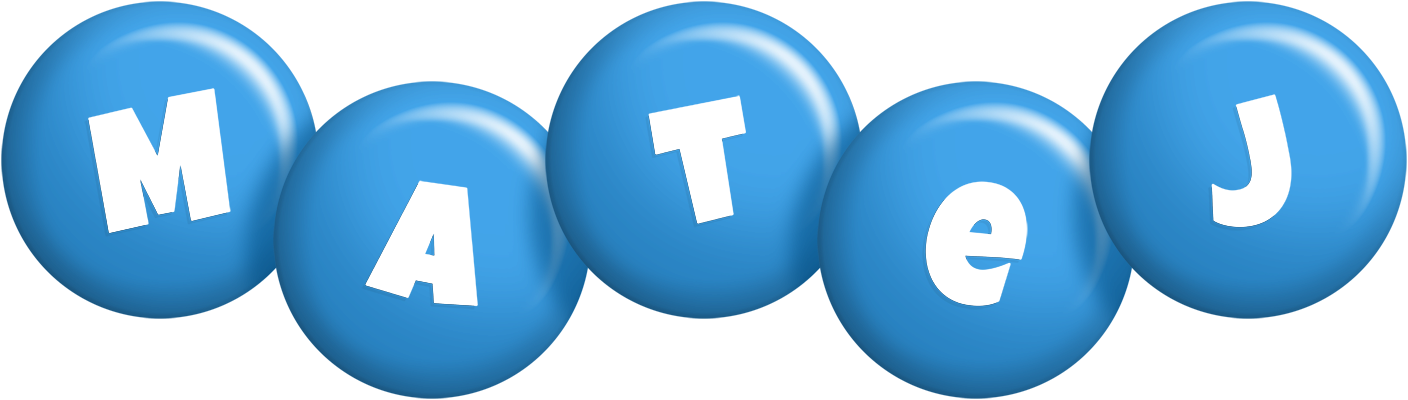 Matej candy-blue logo