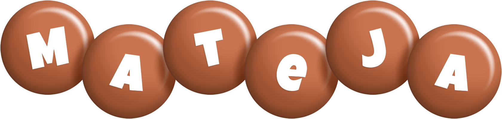 Mateja candy-brown logo