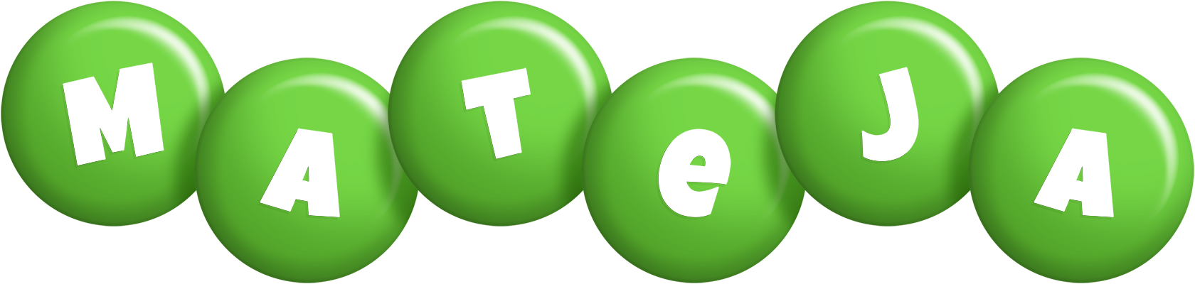Mateja candy-green logo