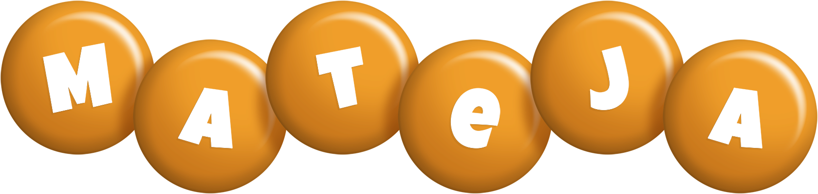 Mateja candy-orange logo