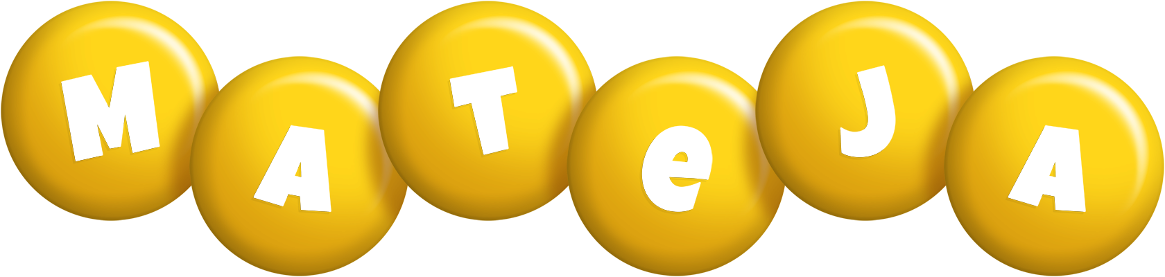 Mateja candy-yellow logo