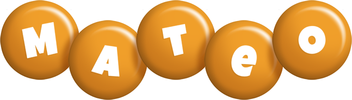 Mateo candy-orange logo