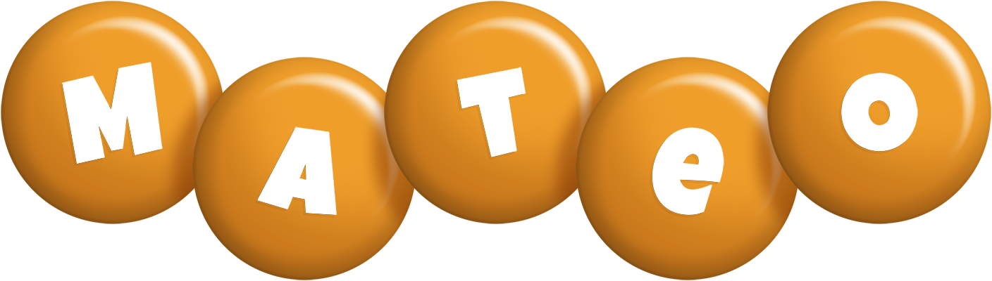 Mateo candy-orange logo