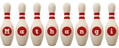 Mathangi bowling-pin logo