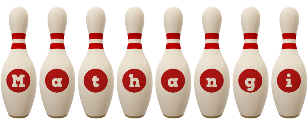 Mathangi bowling-pin logo
