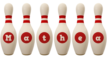 Mathea bowling-pin logo