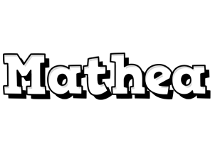 Mathea snowing logo