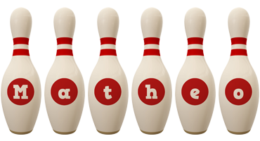 Matheo bowling-pin logo