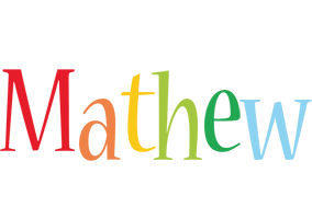 Mathew birthday logo