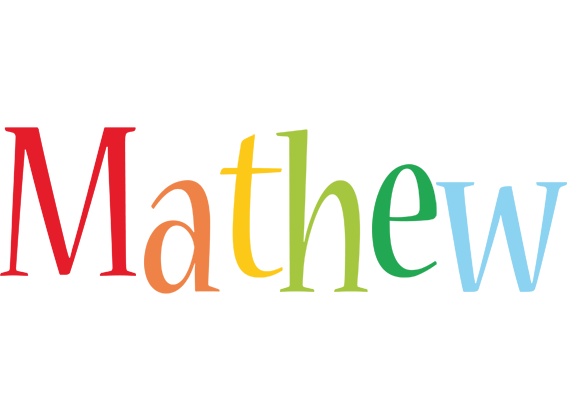 Mathew birthday logo