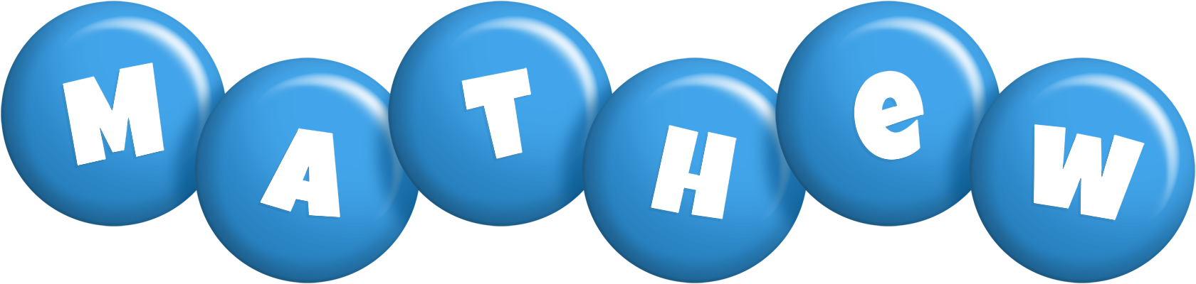 Mathew candy-blue logo
