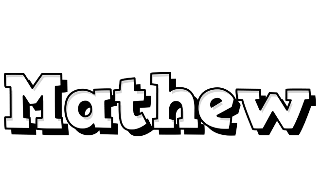 Mathew snowing logo