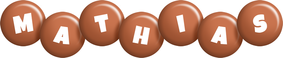 Mathias candy-brown logo