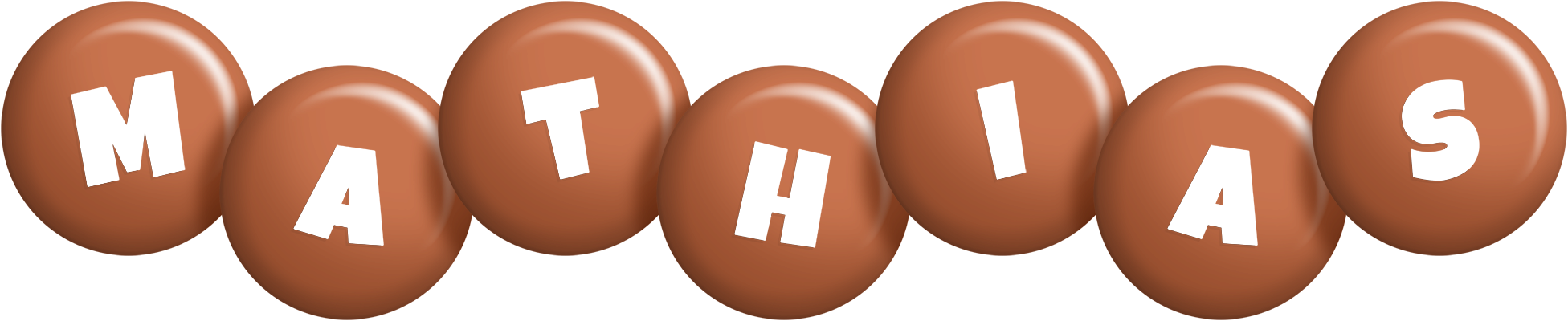 Mathias candy-brown logo