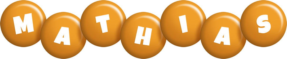 Mathias candy-orange logo