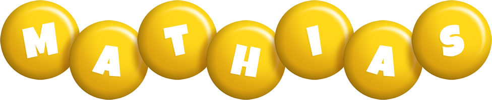 Mathias candy-yellow logo