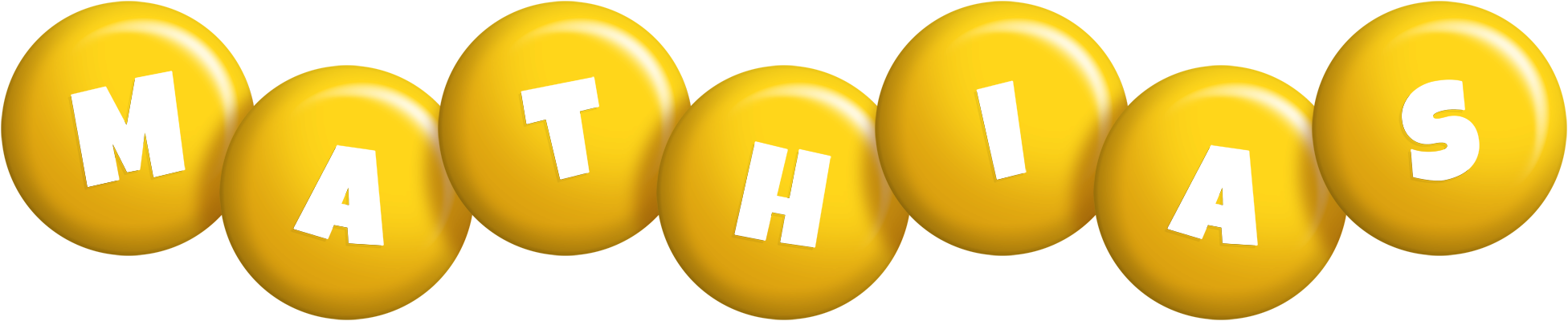 Mathias candy-yellow logo