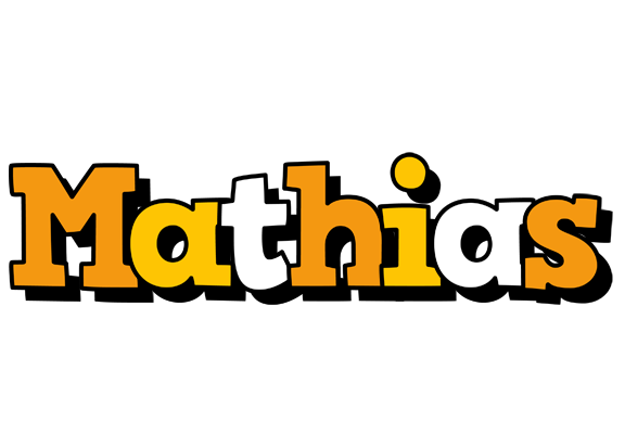Mathias cartoon logo