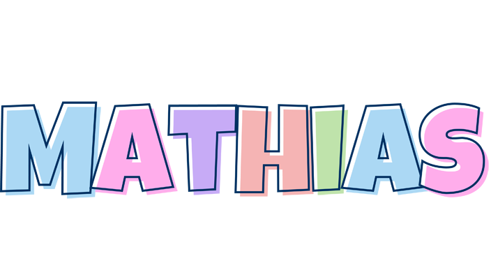 Mathias pastel logo
