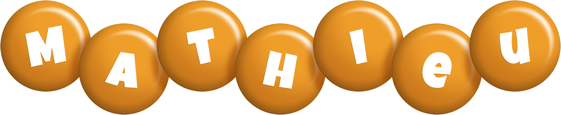 Mathieu candy-orange logo