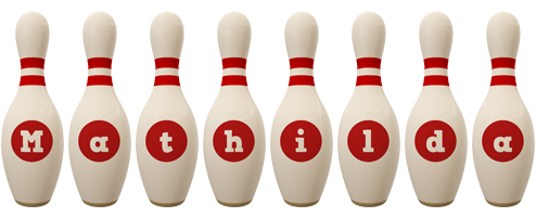 Mathilda bowling-pin logo