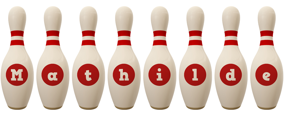 Mathilde bowling-pin logo