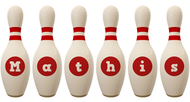 Mathis bowling-pin logo