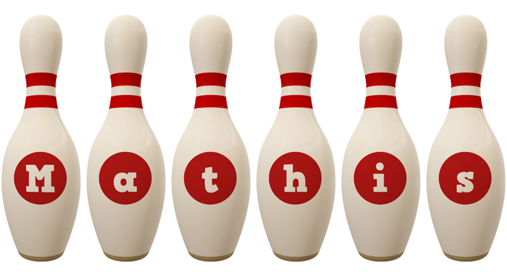 Mathis bowling-pin logo