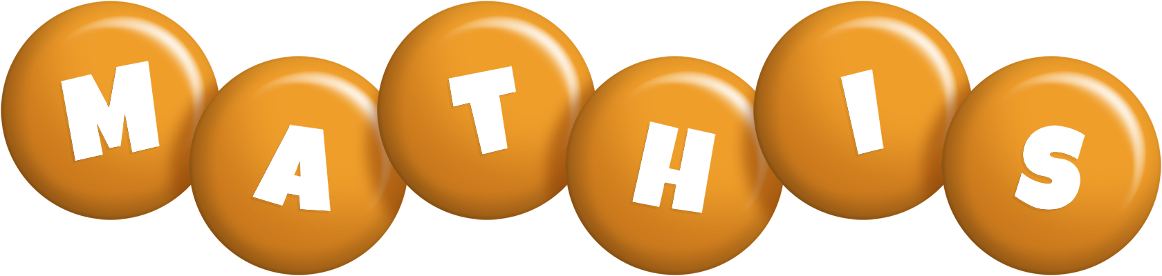 Mathis candy-orange logo