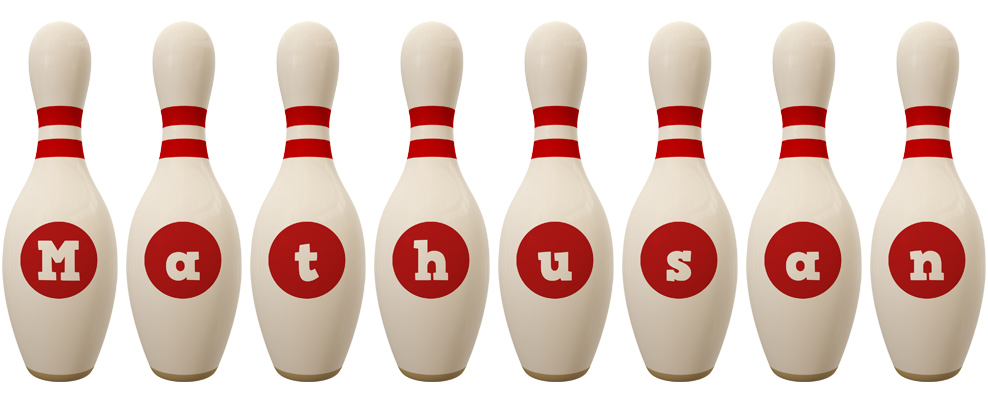 Mathusan bowling-pin logo
