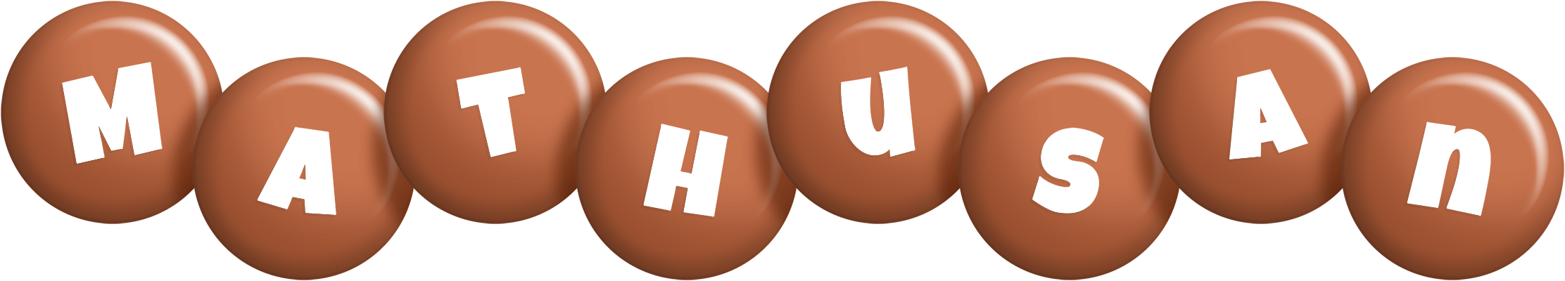 Mathusan candy-brown logo