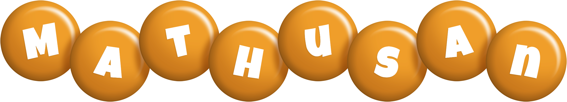 Mathusan candy-orange logo