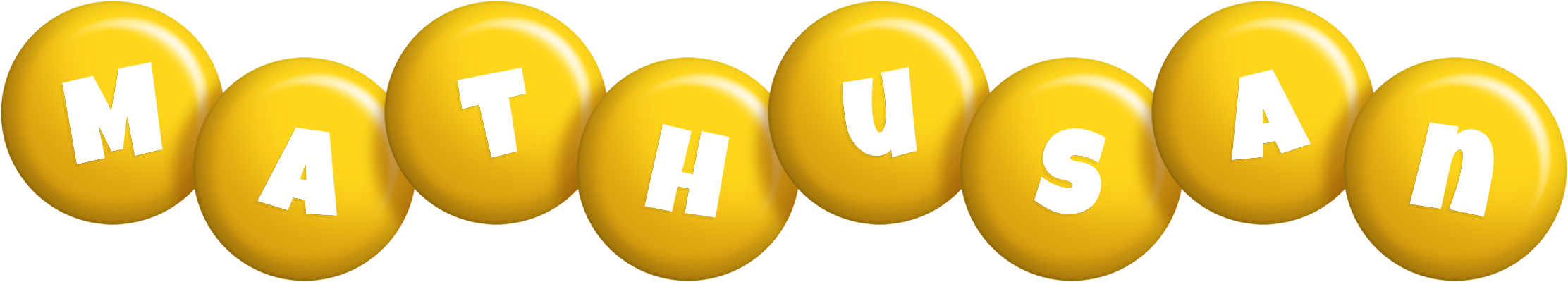 Mathusan candy-yellow logo