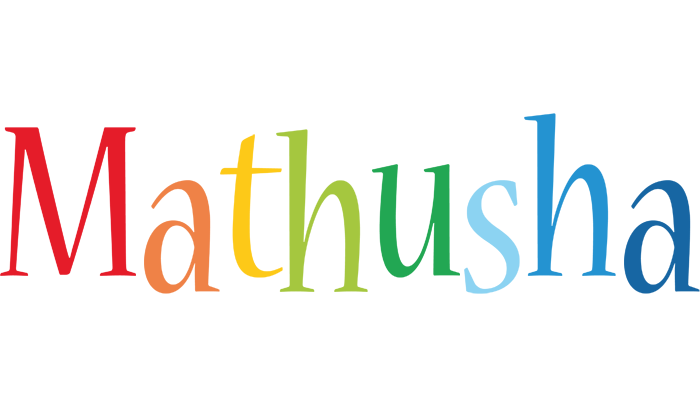 Mathusha birthday logo