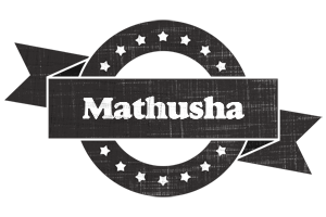 Mathusha grunge logo