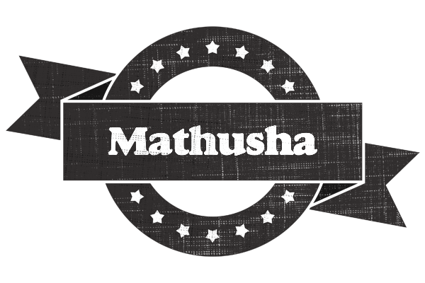 Mathusha grunge logo