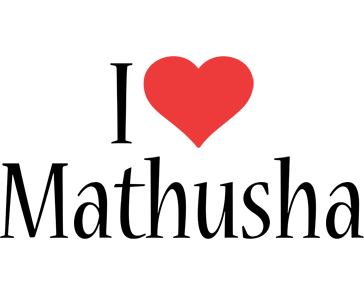 Mathusha i-love logo