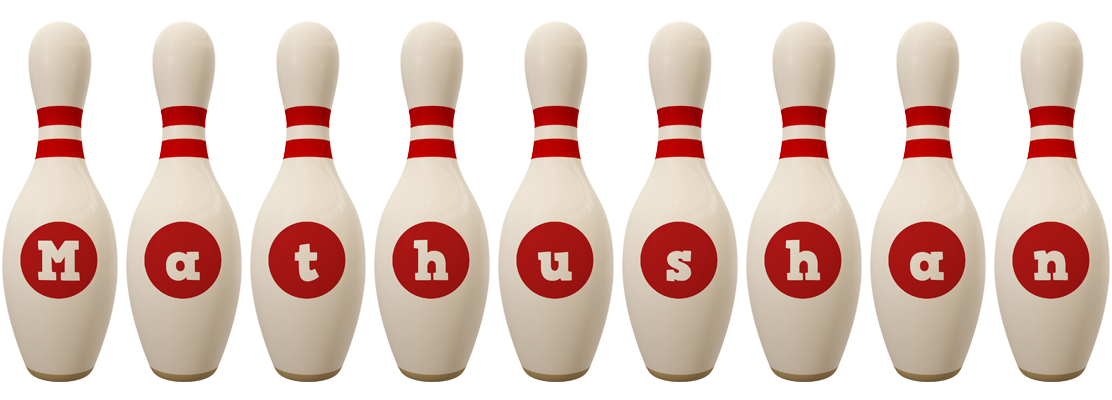 Mathushan bowling-pin logo
