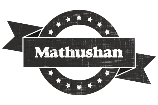 Mathushan grunge logo