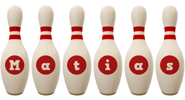 Matias bowling-pin logo