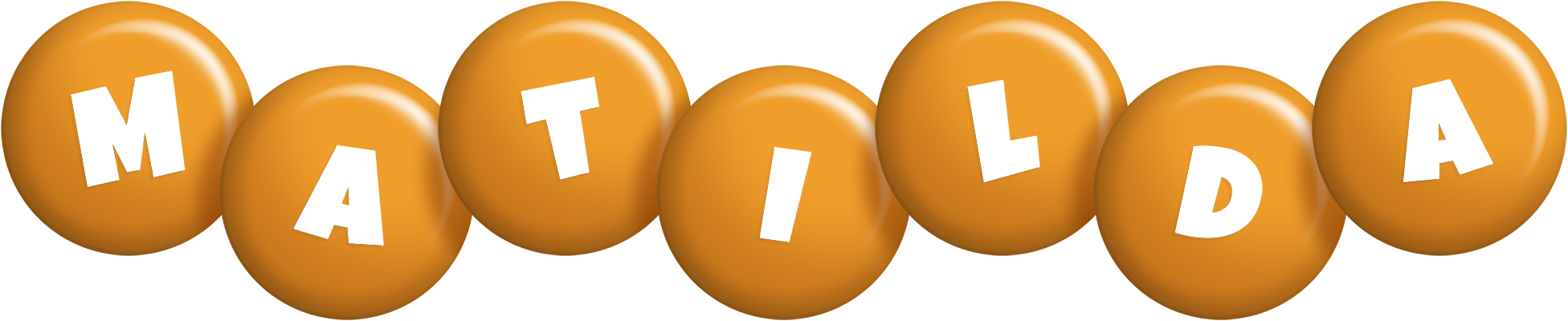 Matilda candy-orange logo
