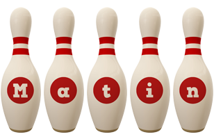 Matin bowling-pin logo
