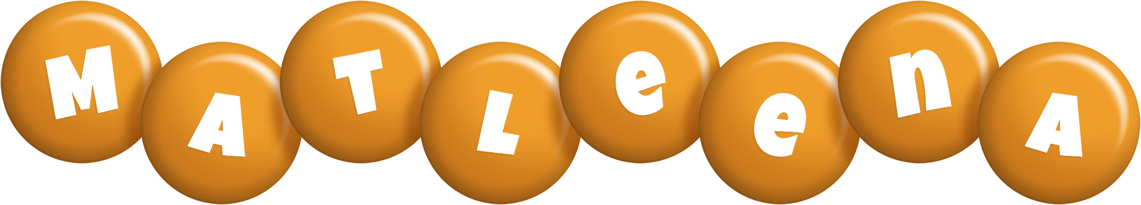 Matleena candy-orange logo