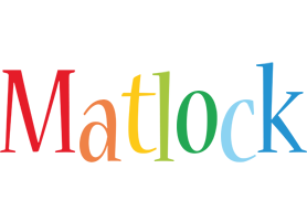 Matlock birthday logo